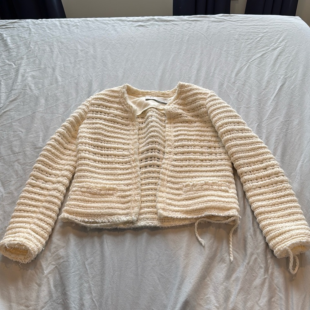 IRO white crochet lady jacket size 36